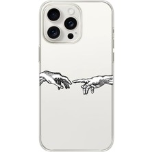 Manitoba Iphone 16 Pro Uyumlu Baskılı Yumuşak Silikon Şeffaf Telefon Kılıfı