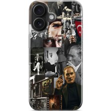 Manitoba Iphone 16 Uyumlu Baskılı Yumuşak Silikon Şeffaf Telefon Kılıfı