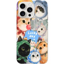 Manitoba Iphone 15 Pro Uyumlu Baskılı Yumuşak Silikon Şeffaf Telefon Kılıfı