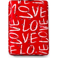 Hedies Çift Taraflı Kapaklı Dikdörtgen Cep Aynası Love Model (3022)