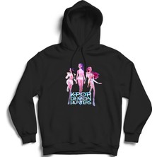 The Fame Kpop Demon Hunters, Huntrix Grup Unisex, Pamuklu Kapüşonlu Sweatshirt Hoodie
