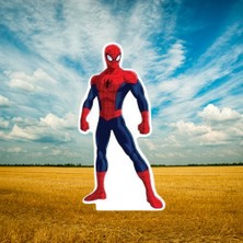 Dodomar Ayaklı pano Spider Örümcek Adam 34x18 cm Ayakta Duran Örümcek Adam Doğum Günü Masa Dekoru Çocuk Odası Süsü