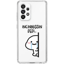 Manitoba Samsung Galaxy A32 Uyumlu Baskılı Yumuşak Silikon Şeffaf Telefon Kılıfı