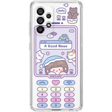 Manitoba Samsung Galaxy A32 Uyumlu Baskılı Yumuşak Silikon Şeffaf Telefon Kılıfı