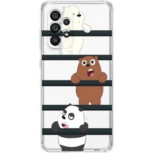 Manitoba Samsung Galaxy A32 Uyumlu Baskılı Yumuşak Silikon Şeffaf Telefon Kılıfı