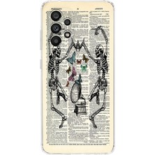 Manitoba Samsung Galaxy A32 Uyumlu Baskılı Yumuşak Silikon Şeffaf Telefon Kılıfı