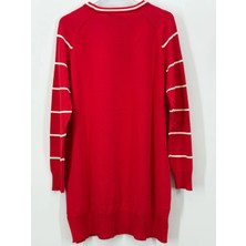 JOOQSTORE Çizgi Detaylı Uzun Kollu Triko Tunik