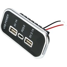 Motorobit 12-24V Pd3.0 Type-C + 5V 1A USB + 5V 2.1A USB Şarj Soketi