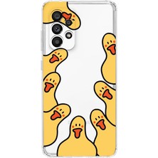 Manitoba Samsung Galaxy A32 Uyumlu Baskılı Yumuşak Silikon Şeffaf Telefon Kılıfı