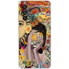 Manitoba Samsung Galaxy A32 Uyumlu Baskılı Yumuşak Silikon Şeffaf Telefon Kılıfı