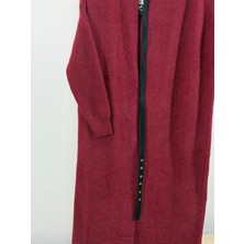 JOOQSTORE Kemerli Uzun Angora Hırka