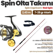 Okuma Capricorn 3000 Makine - Okuma Red Spin 243CM 7-28 gr Kamış Spin Set