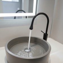 Emfa Aksesuar Siyah Çanak Lavabo Bataryası Modern Tasarım Banyo Bataryası
