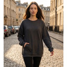 Amia&Co. Antrasit Basic Sweatshirt