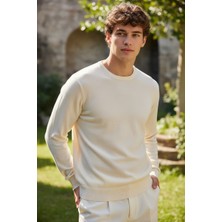 Mandala Tekstil Erkek Regular Fit  Bisiklet Yaka Pamuklu Triko Kazak