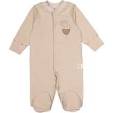 Bebetto Organik Raporlu Interlok Patikli Tulum (Organıc Farm) Bej