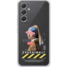 Manitoba Samsung Galaxy A54 Uyumlu Baskılı Yumuşak Silikon Şeffaf Telefon Kılıfı