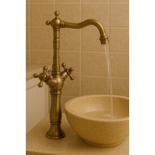 Emfa Aksesuar Koç Başı Çanak Antik Lavabo Bataryası