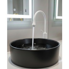 Emfa Aksesuar Beyaz Çanak Lavabo Bataryası Modern Tasarım Banyo Bataryası