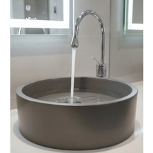 Emfa Aksesuar Krom Çanak Lavabo Bataryası Modern Tasarım Gümüş Banyo Bataryası