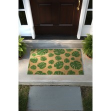 Vitali Home Charm Yeşil Natürel Yaprak Desenli Paspas Dış Kapı Paspası Kıl Kapı Önü Paspası 2000