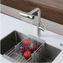 Emfa Aksesuar Spiralli Mutfak Bataryası Şelale Akış Fonksiyonlu Krom