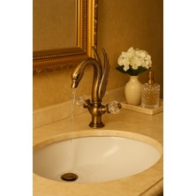 Emfa Aksesuar Antik Gold Zümrüt Taşlı Ördek Kuğu Mutfak & Lavabo Eviye Bataryası