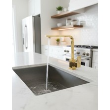 Emfa Aksesuar Gold Mutfak Bataryası Gold Eviye Musluğu Altın Mutfak Bataryası