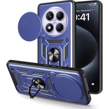 Kılıftech Xiaomi Redmi Note 14 Pro 4g Kılıf Magnetik Standlı Kamera Korumalı Zore Sürgülü Vega Kapak