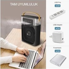 Storemax Yeni Işıklı Klima 600ML 5 Spreyli Vantilatör Buzlu Buharlı Mini Klima Mini Fan Buzlu Fan Glr