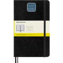 Moleskine Klasik Yumuşak Kapak Kareli Defter L Boy 13X21 Cm. 400 Sayfa Siyah