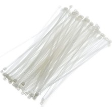 Kablo Bağı Cırt Kelepçe, 200X2.5 Mm, Beyaz, 1p=20 Adet