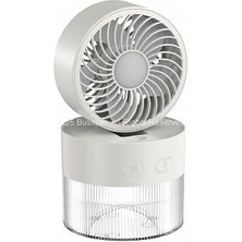 Storemax Su Hazneli, Soğuk Buhar Üfleyen Masaüstü Vantilatör, Sessiz Mini Klima Fanı, 3 Kademeli Hız Ayarlı, LED Işıklı, Serinletici Hava Nemlendirici, Kompakt ve Taşınabilir Tasarım