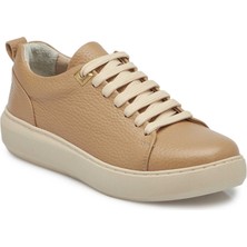 Tergan Bej Hakiki Deri Kadın Sneaker - K25S1AY68140-T8Z
