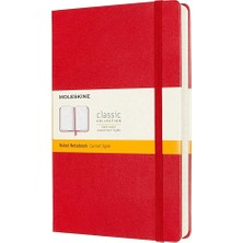 Moleskine Klasik Sert Kapak Çizgili Defter L Boy 13X21 Cm. 400 Sayfa Kızıl Kırmızı