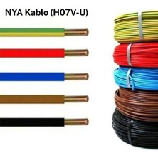 Nya (H07V-U) 2,5 Mm2 Siyah Kablo, Pvc Izoleli, Tek Damarlı, Tek Telli, 450/750V, 1 metre fiyatıdır.