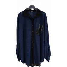 Eskişehir Mağazacılık 1530 Dee's Gömlek Yakası Çift Cep Simli Kareli