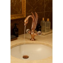 Emfa Aksesuar Bakır Zümrüt Taşlı Ördek Kuğu Mutfak & Lavabo Eviye Bataryası