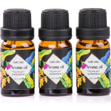 Storemax 3’lü Esansiyel Uçucu Yağ 3X10ML Gardenia Kokulu Buhurdanlık Yağı Set, Difüzör, Banyo ve Oda Kokusu