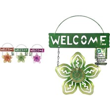 Storemax Balkon ve Bahçe Hoşgeldiniz Tabelası Yeşil Çiçek