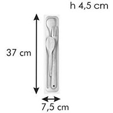 Storemax Flexispace 899434 Mutfak Gereçleri Için Çekmece Düzenleyici, Plastik, Beyaz, 37 x 7,5 x 4,5 cm