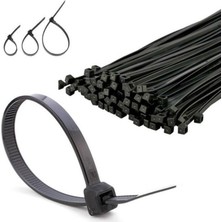 Kablo Bağı Cırt Kelepçe, 450X4.8 Mm, Siyah, 1P=100 Adet