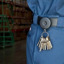 Storemax Original Retractable Key Holder Keychain With A Front, Steel Belt Clip, And Split Ring
