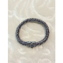 Canka El Yapımı Unisex Saç Örgü Gümüş Bileklik