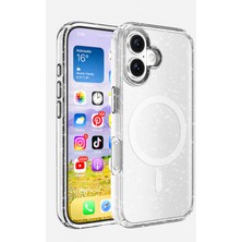 Egstech Apple iPhone 16 Kılıf Allstar Seri Polikarbon Sararmaz Parlak Simli Şeffaf Kılıf Case