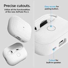 Storemax Airpods Pro (2.nesil) ile Uyumlu Kılıf Silicone Fit (Silikon) + Strap (Askı Ipi) Gray - ACS05811