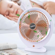 Storemax USB Masa Vantilatörü Elektrikli Mini Masa Vantilatörü 3 Hız Ayarlanabilir Güçlü Rüzgar 360 ° Döndürme Taşınabilir Masaüstü Fan Ofis Ev Yatak Odası Dış Mekan Kamp Için Sessiz Soğutma Fanı (Altın B)