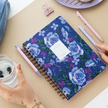 Storemax 17X24 Spiralli Lastikli Sert Kapak Noktalı Not Defteri - Çiçek