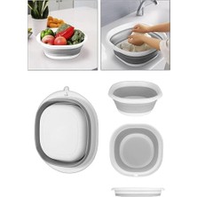 Storemax Katlanabilir Silikon Badya,akordiyon Plastik Leğen,katlanabilir Leğen (31X31)