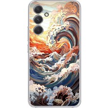 Manitoba Samsung Galaxy A55 Uyumlu Baskılı Yumuşak Silikon Şeffaf Telefon Kılıfı